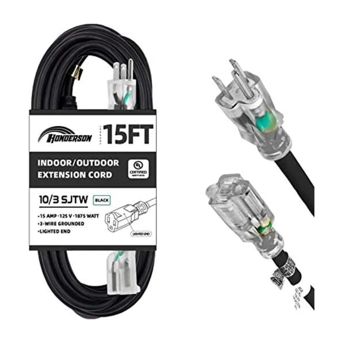 HONDERSON Cable de extensión iluminado para exteriores de_1