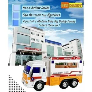 BigDaddy Meduim Duty Friction Powered 911 Ambulancia_3