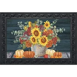 Felpudo de otoño con girasoles y hortensias de 30 x 18_1