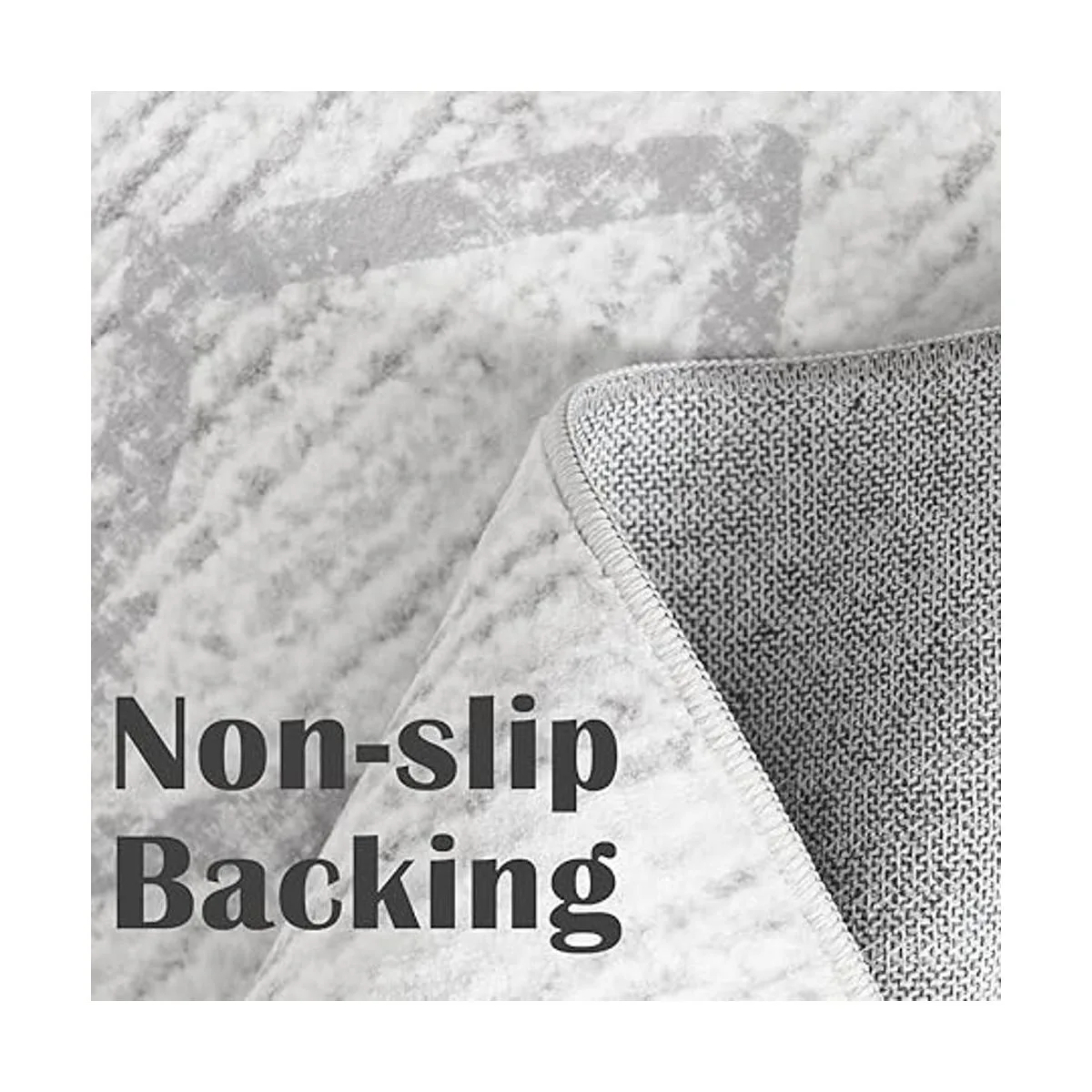 JINCHAN Area Rug 2x3 Entryway Grey Modern Rug Kitchen Low_3