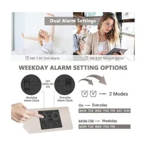 Kogonee Reloj despertador digital de madera 0100 de_3