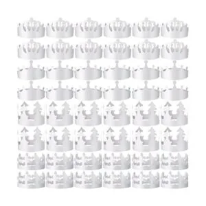 120 coronas de papel blancas para manualidades coronas de_1