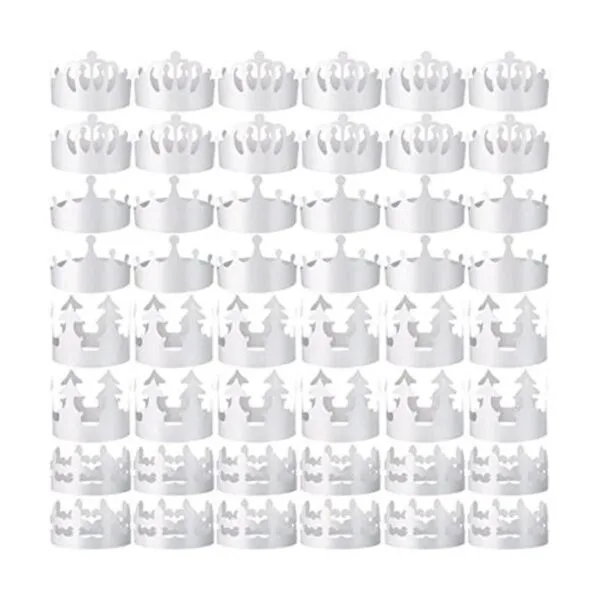 120 coronas de papel blancas para manualidades coronas de_1