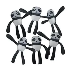 ArtCreativity Juguetes de panda flexibles juego de 6_1