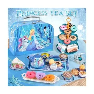 Golray Juego de fiesta de té para niñas pequeñas juguetes_5
