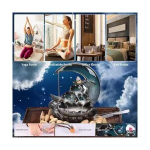 Zvaiuk New Moon Backflow Incense HolderWaterfall Incense_5