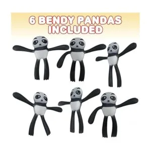 ArtCreativity Juguetes de panda flexibles juego de 6_2