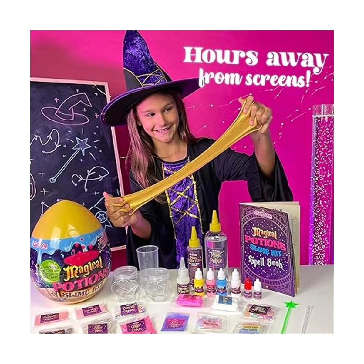 GirlZone Kit de limo mágico de poción para niñas crea 6_5