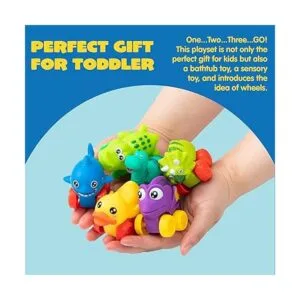 JOYIN 18 piezas de automóviles de animales juguete de_6