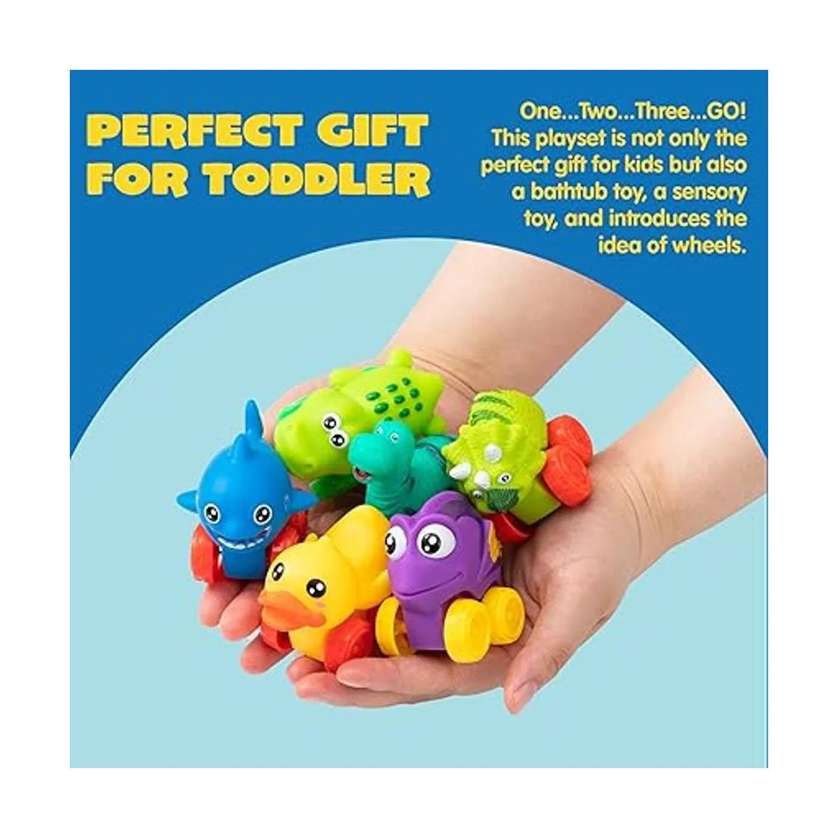 JOYIN 18 piezas de automóviles de animales juguete de_6