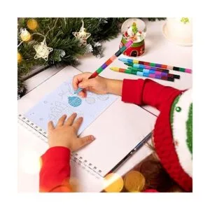 24 libros para colorear de Navidad con 24 crayones_4