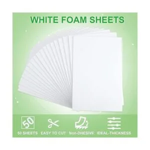 DAJAVE Paquete de 50 hojas de espuma EVA blanca de 0.118_3