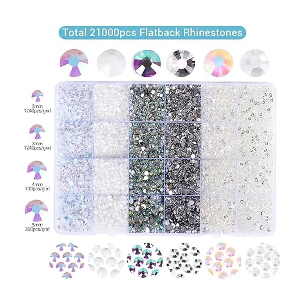 Diamantes de imitación de parte trasera plana 21000_3