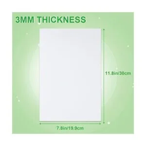 DAJAVE Paquete de 50 hojas de espuma EVA blanca de 0.118_2