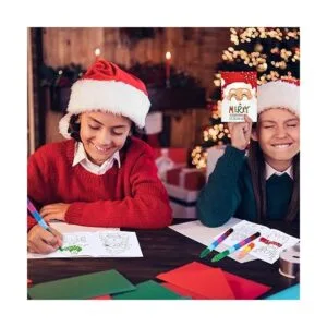 24 libros para colorear de Navidad con 24 crayones_6