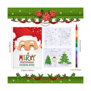 24 libros para colorear de Navidad con 24 crayones_2
