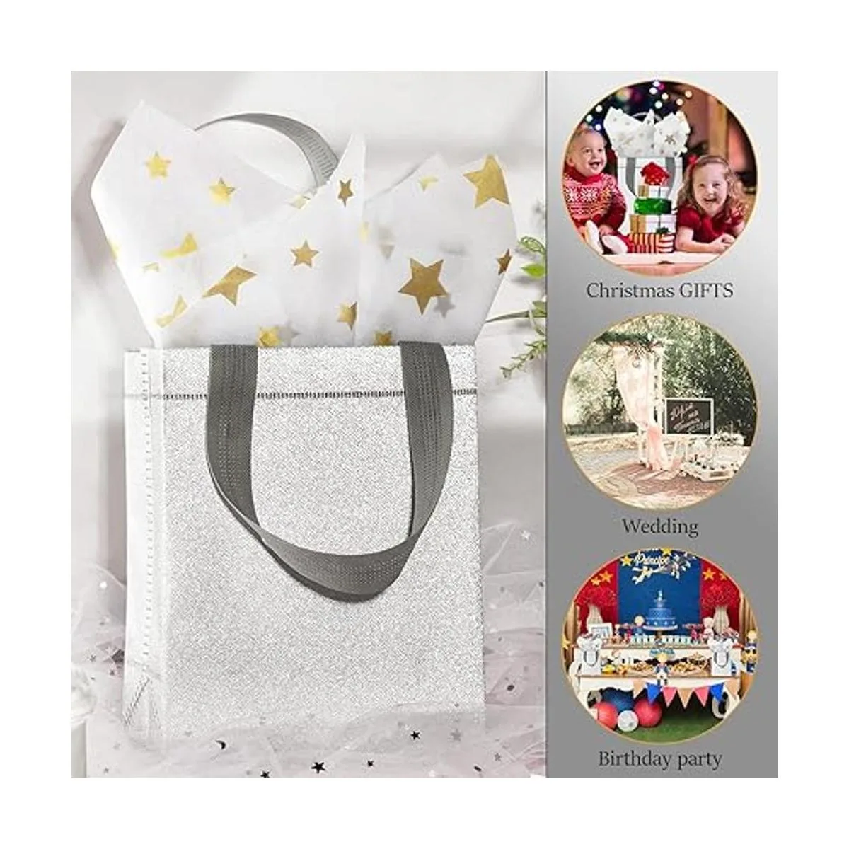 Paquete de 48 bolsas reutilizables para regalos bolsa_7