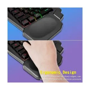 Mouse de media mano con teclado USB Spilitter TipoC_2