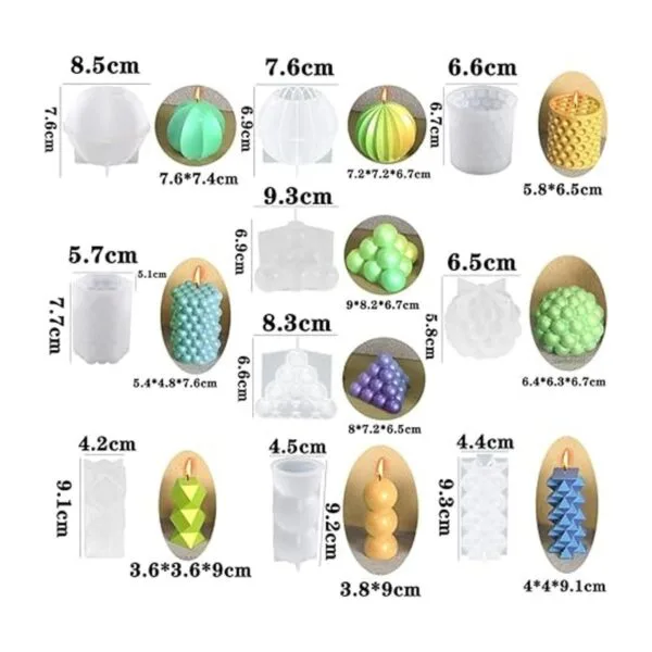10 moldes geométricos para velas moldes únicos para velas_2