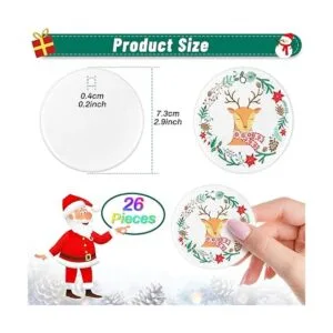 26 adornos de sublimación de cerámica en blanco adornos_3