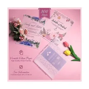 300 hojas de papel de vellum de 8.5 x 11 pulgadas papel_2