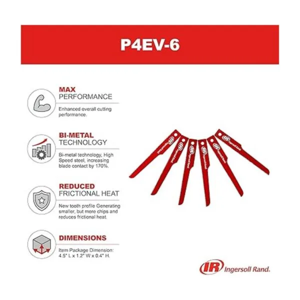 Ingersoll Rand Hojas de sierra alternativas de aire P4EV6_3