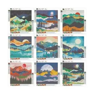 TWBB Juego de 9 pinturas de diamantes 5D para adultos_2