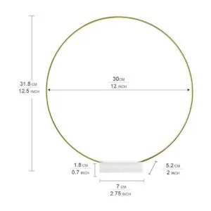 YALLOVE 10 centros de mesa de aro floral de 12 pulgadas_6