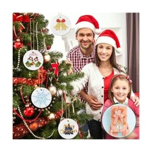 26 adornos de sublimación de cerámica en blanco adornos_2