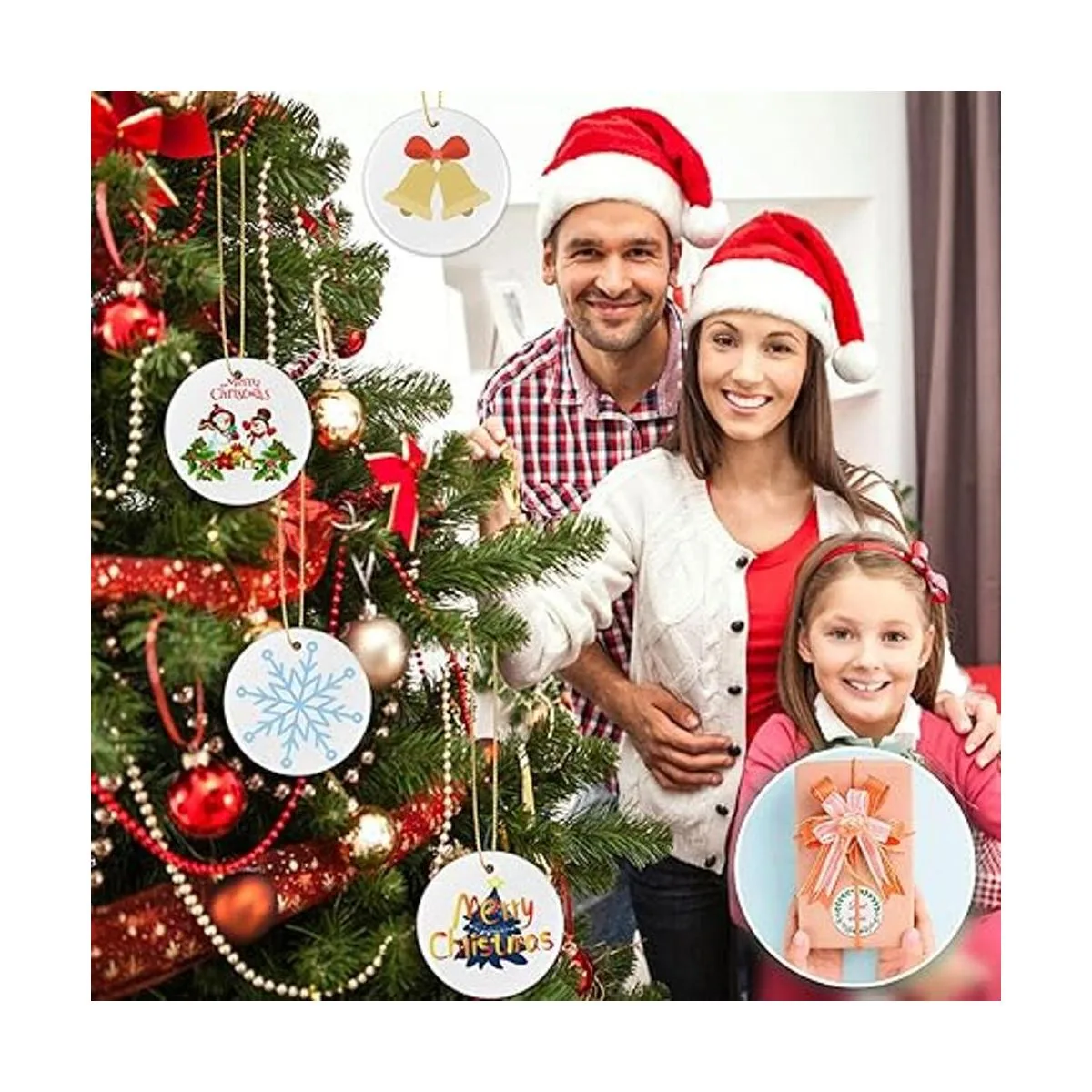 26 adornos de sublimación de cerámica en blanco adornos_2