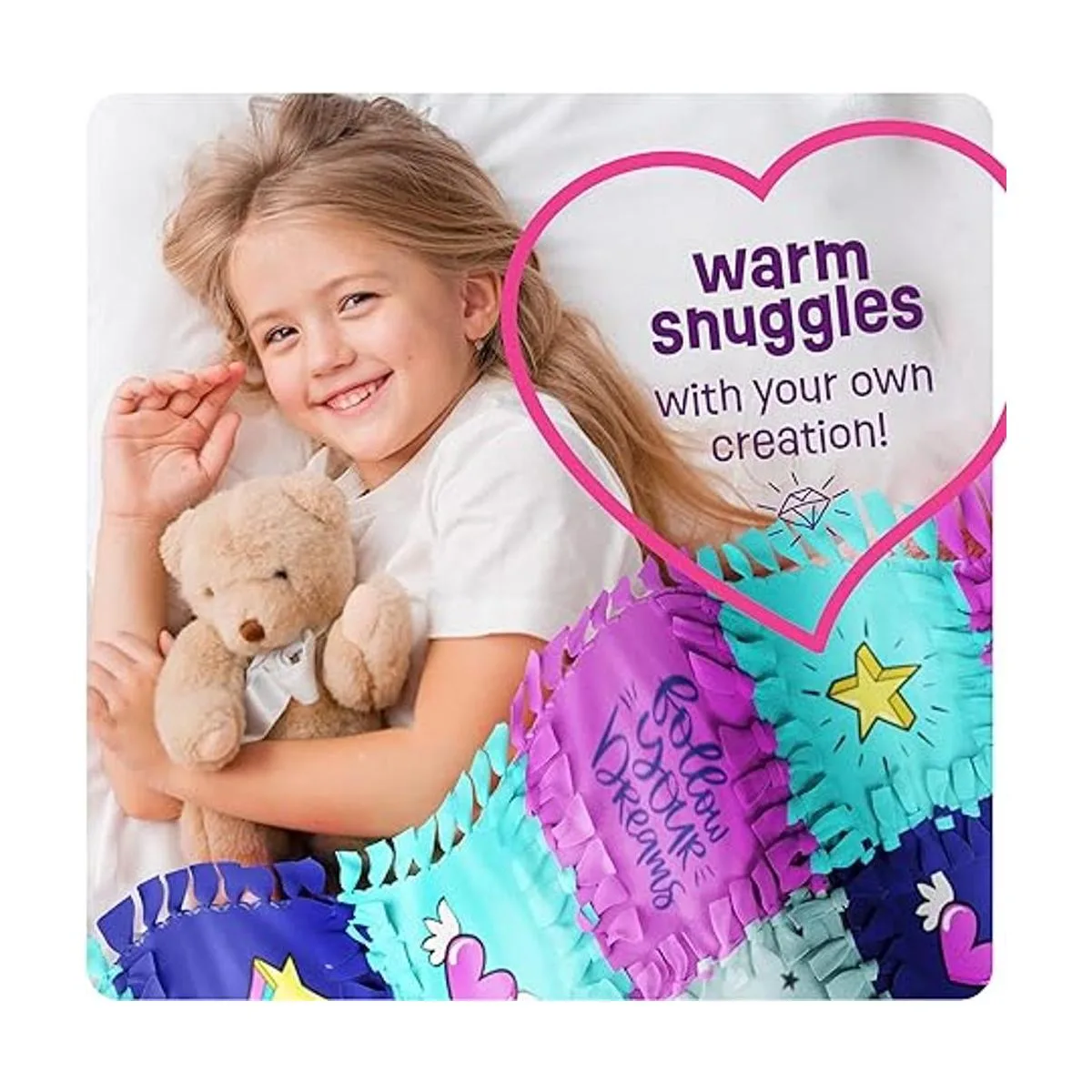 Pretty Me Unicorn Tuck N Tie Kit de manta de forro_4