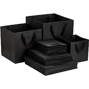 Yesland Paquete de 30 bolsas de papel kraft negras_1