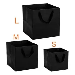 Yesland Paquete de 30 bolsas de papel kraft negras_3