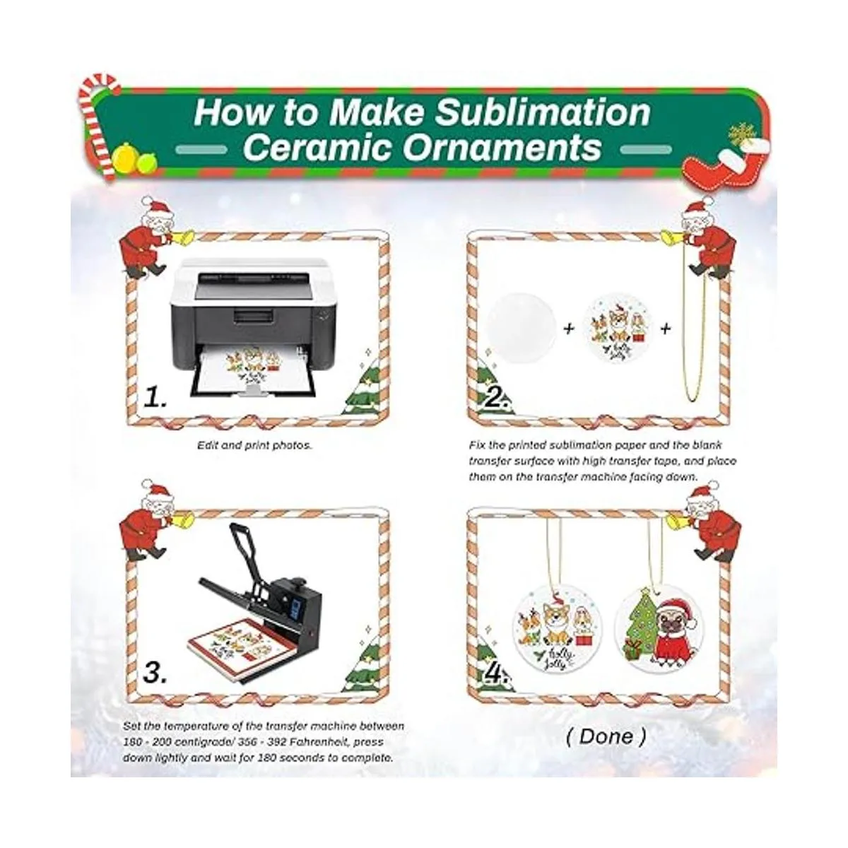 26 adornos de sublimación de cerámica en blanco adornos_5