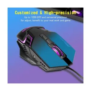 Mouse de media mano con teclado USB Spilitter TipoC_3