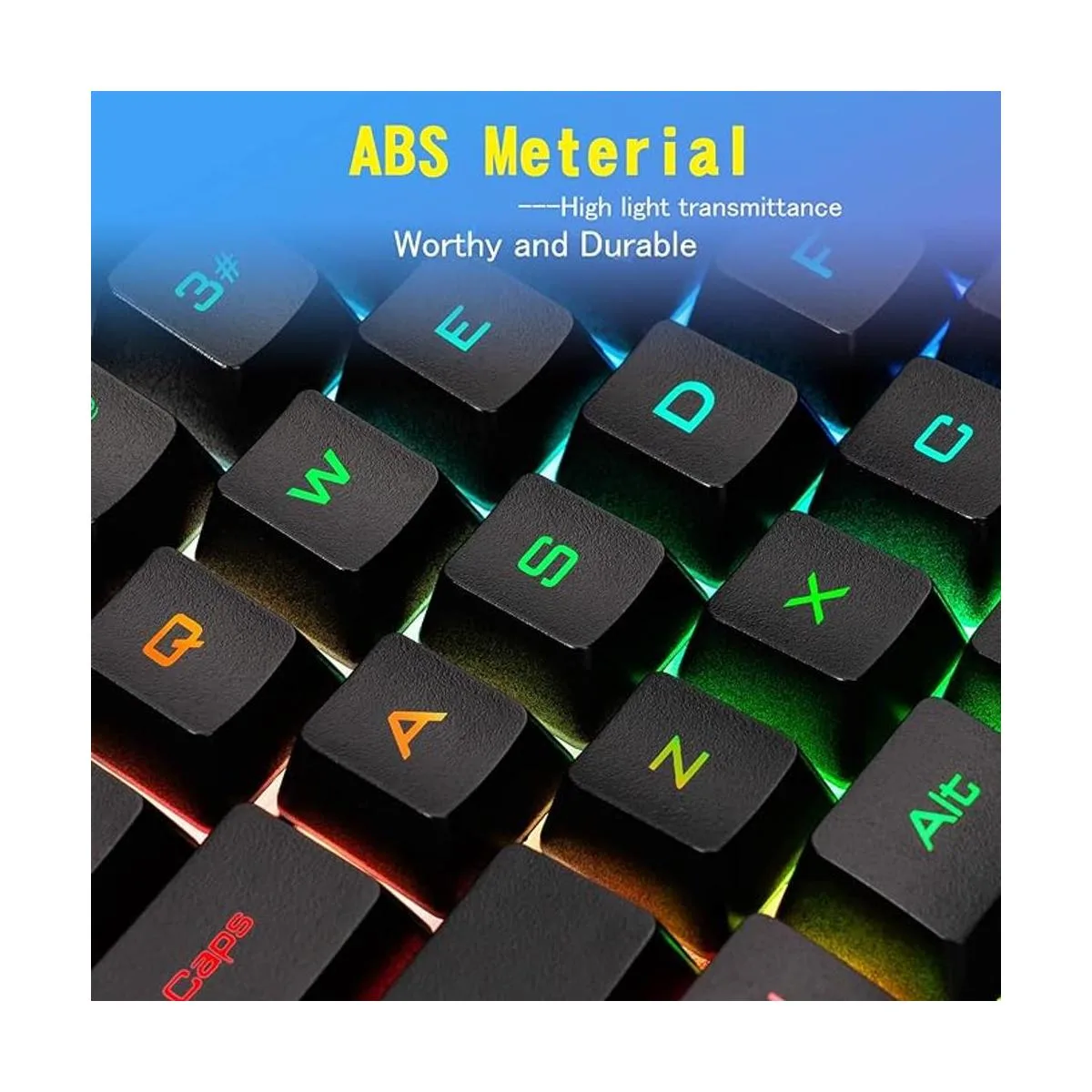 Mouse de media mano con teclado USB Spilitter TipoC_5