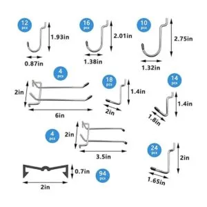 Dobures 248 ganchos de clavija kit organizador de_4