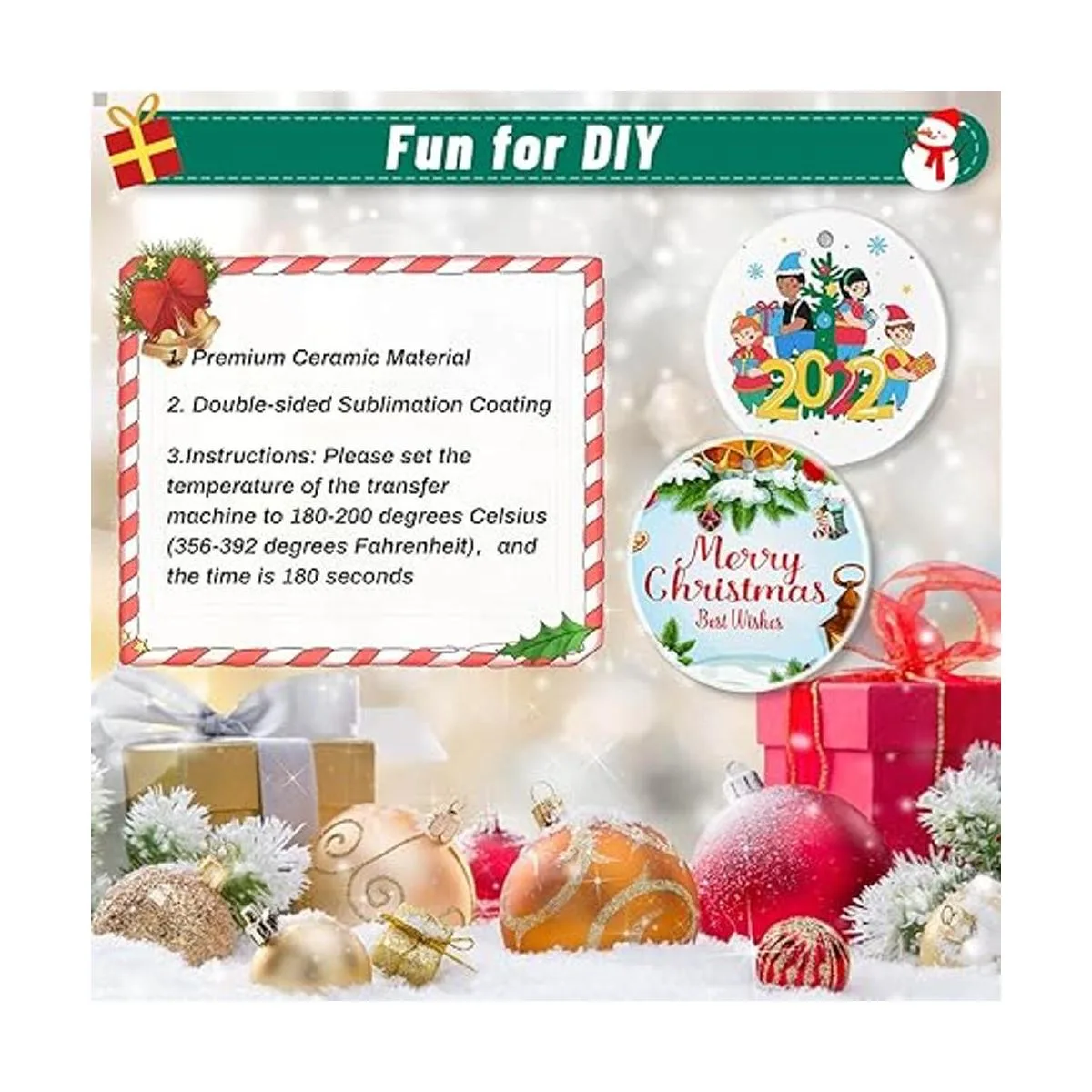 26 adornos de sublimación de cerámica en blanco adornos_4