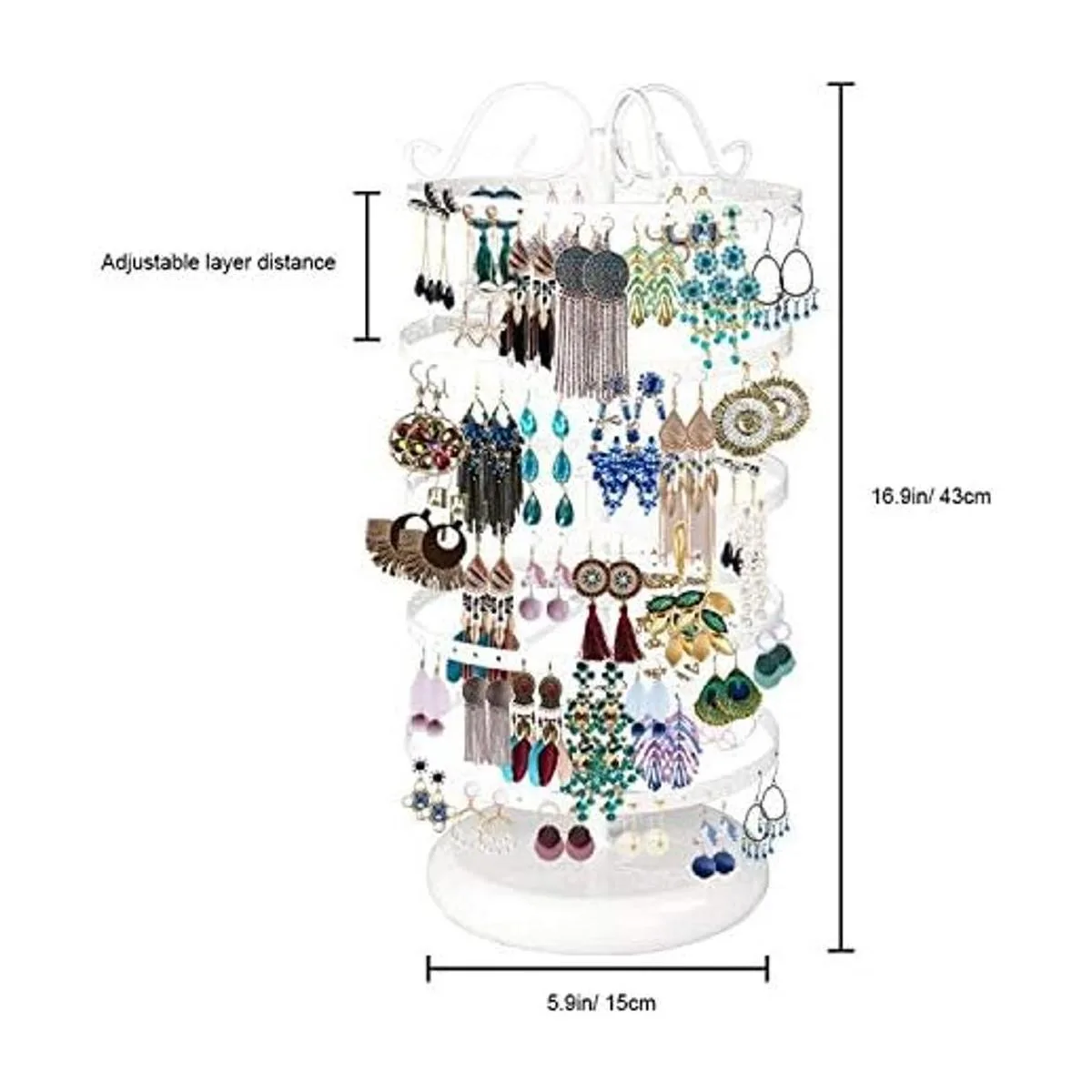 MODOWEY Organizador giratorio de metal de 5 niveles_2