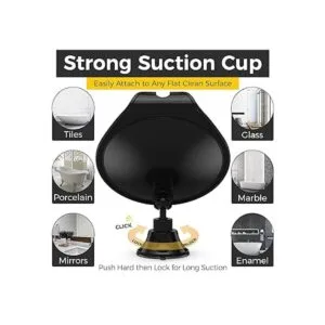 HoneyBull Espejo de ducha sin niebla para afeitar con_4