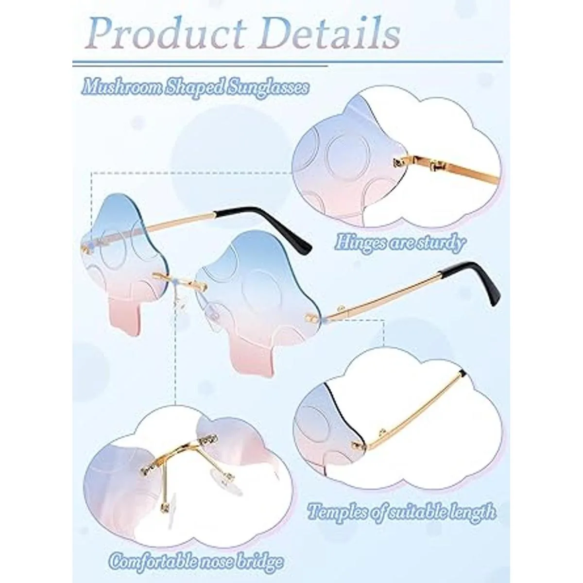 12 pares de lentes de sol en forma de hongo transparentes_3