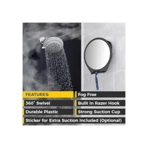 HoneyBull Espejo de ducha sin niebla para afeitar con_2