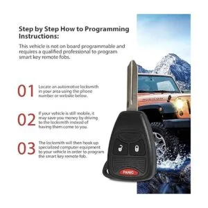 VOFONO 3BTN Llave de repuesto para coche control remoto_6