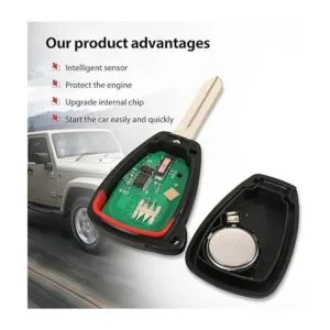 VOFONO 3BTN Llave de repuesto para coche control remoto_3