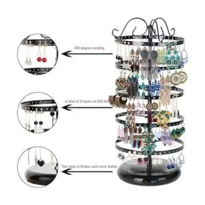 MODOWEY Organizador giratorio de metal de 5 niveles_3