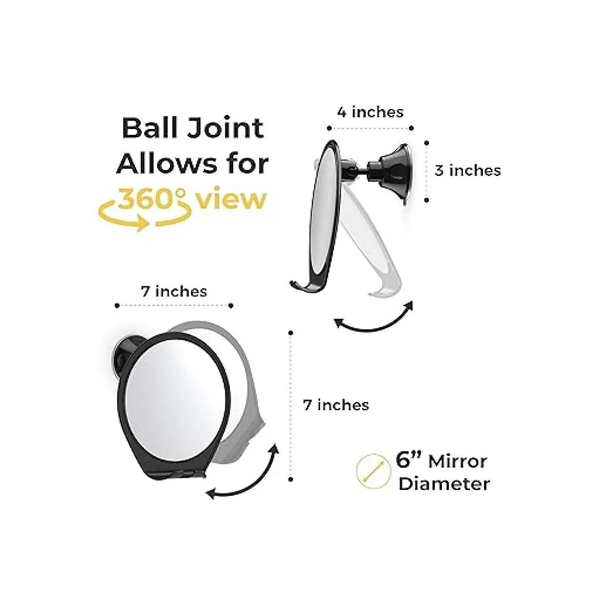 HoneyBull Espejo de ducha sin niebla para afeitar con_5