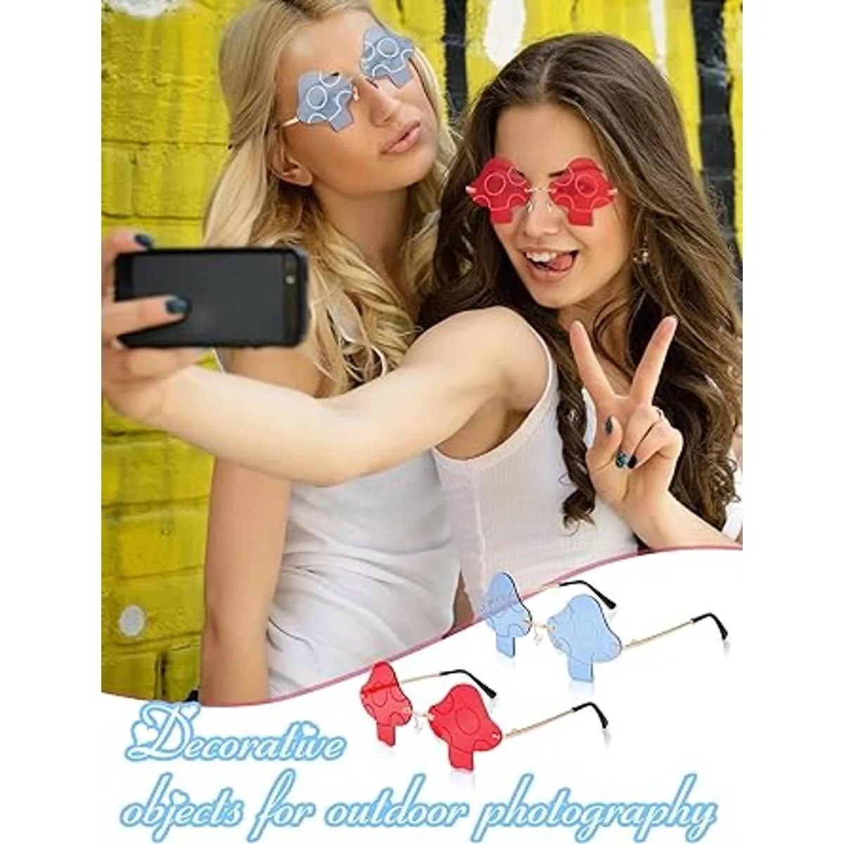 12 pares de lentes de sol en forma de hongo transparentes_6