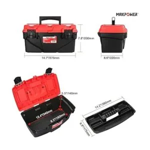 MAXPOWER Caja de herramientas de 15 pulgadas cajas de_2
