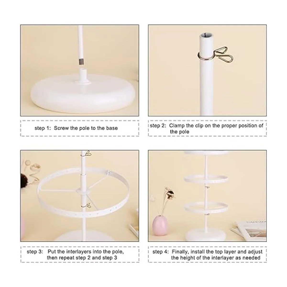 MODOWEY Organizador giratorio de metal de 5 niveles_4