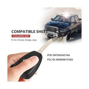 VOFONO 3BTN Llave de repuesto para coche control remoto_4